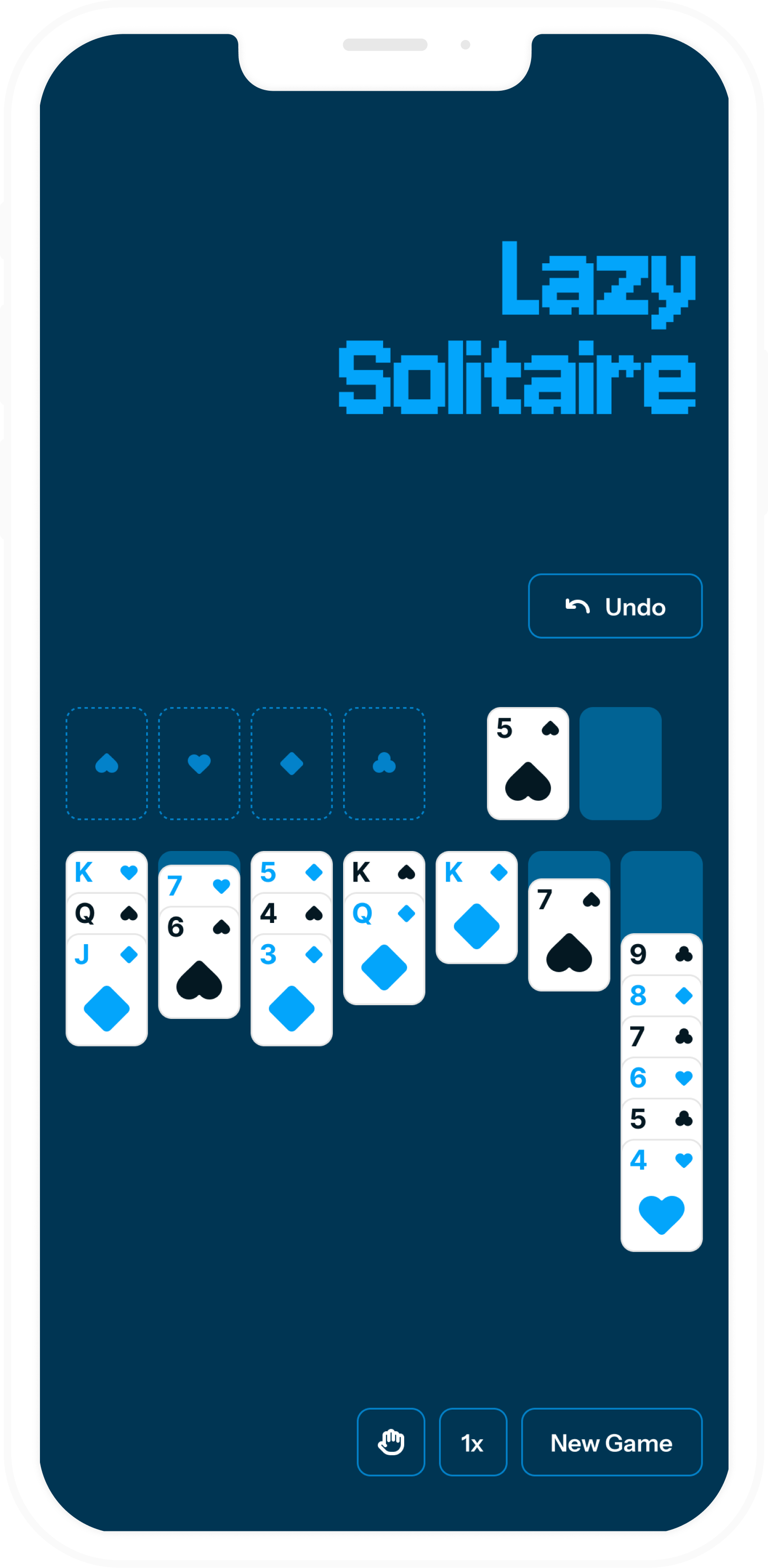 Lazy Solitaire Navy Theme